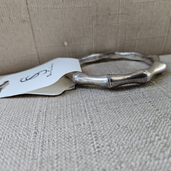 Savvy Cie Jewels Women Bracelet BS925 Silver Tone Wrist band New - Picture 2 of 10